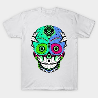 skull in death with a smile in ecopop luchador art T-Shirt